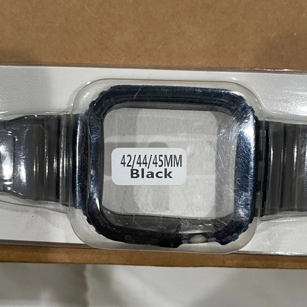 Silver Smartwatch Case with Adjustable Strap